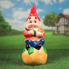 Садовая фигура "Гном на апельсине", микс, 52 см Садовая фигура "Гном на апельсине", микс, 52 см