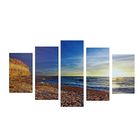 Модульная картина на подрамнике "Море", 2 — 43×25, 2 — 58×25, 1 — 72×25 см, 72×125 см