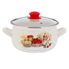 Кастрюля эмалированная 3,1 л "Лакомка", крышка Кастрюля эмалированная 3,1 л "Лакомка", крышка