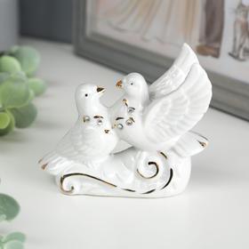 Souvenir "Two doves cooing" with rhinestones