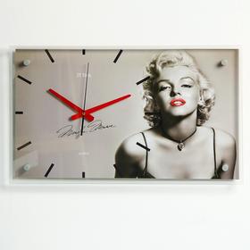 Часы настенные, серия: Люди, "Мэрилин Монро", 60х35  см, микс