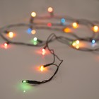 Гирлянда «Нить» 1.2 м, IP20, тёмная нить, 20 ламп, свечение мульти, 220 В 187153