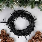 Гирлянда «Нить» 10 м, IP44, тёмная нить, 100 LED, свечение фиолетовое, 8 режимов, 220 В 187230