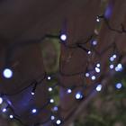 Гирлянда «Нить» 10 м, IP44, УМС, тёмная нить, 100 LED, свечение синее, 220 В 187243
