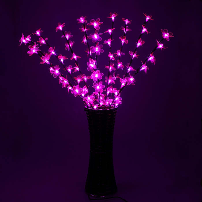 Купить лампу светодиодную новосибирск. Светодиодная ваза. Светодиодные цветы в вазе. Ваза с светодиодными трубками. Сакура розовая светодиодная.