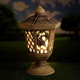 Садовый светильник "Сапфир", шамот, 38 см, без элемента питания