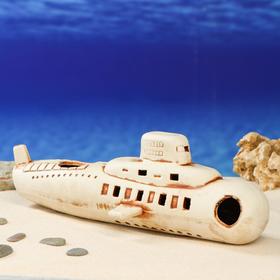 Декорация для аквариума "Подводная лодка", 13×37×12 см