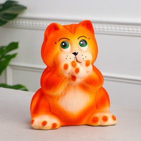 Копилка "Кот Гарфи", флок, оранжевая, 24 см