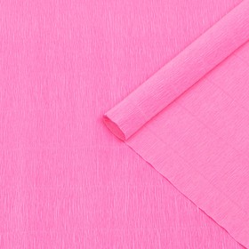Бумага для упаковок и поделок, гофрированная, розовая, однотонная, двусторонняя, рулон 1шт., 0,5 х 2,5 м