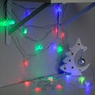 Гирлянда «Нить» 5 м с насадками «Два колокольчика», IP20, прозрачная нить, 20 LED, свечение мульти (RG/RB), мигание, 220 В 1080397