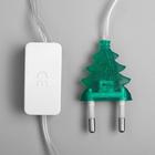 Гирлянда «Нить» 5 м с насадками «Два колокольчика», IP20, прозрачная нить, 20 LED, свечение мульти (RG/RB), мигание, 220 В 1080397