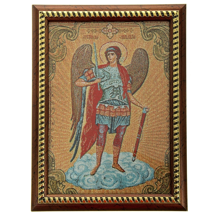 Икона в рамке "Архангел Михаил", гобелен