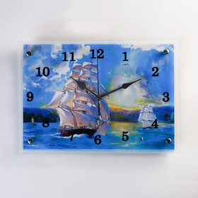 Часы настенные, серия: Море, "Корабли", 25х35  см, микс в Донецке
