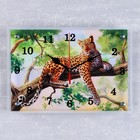 УЦЕНКА Часы настенные прямоугольные "Леопард на ветке", 25х35 см - копия - фото 314761331
