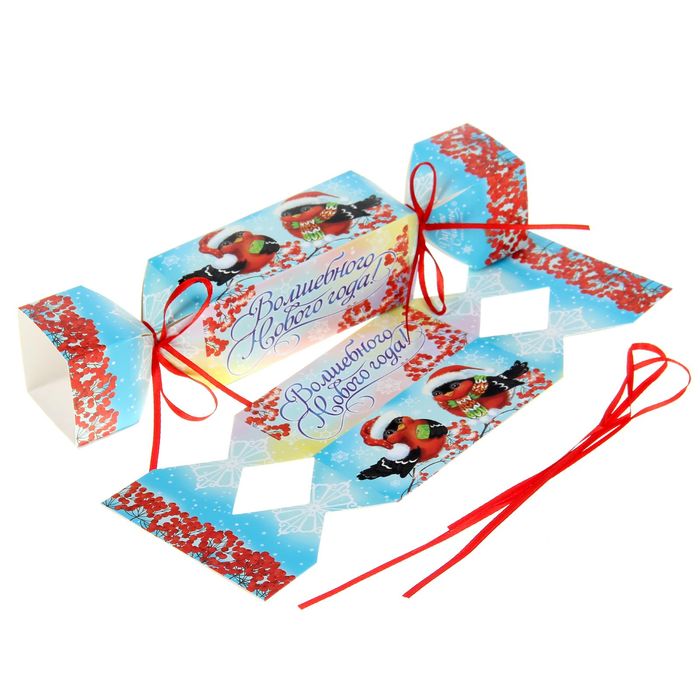 Складная коробка‒конфета «Снегири», 11 х 5 х 5