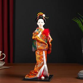 {{photo.Alt || photo.Description || 'Кукла коллекционная &quot;Гейша в оранжевом кимоно с веером&quot; 22,5 см'}}