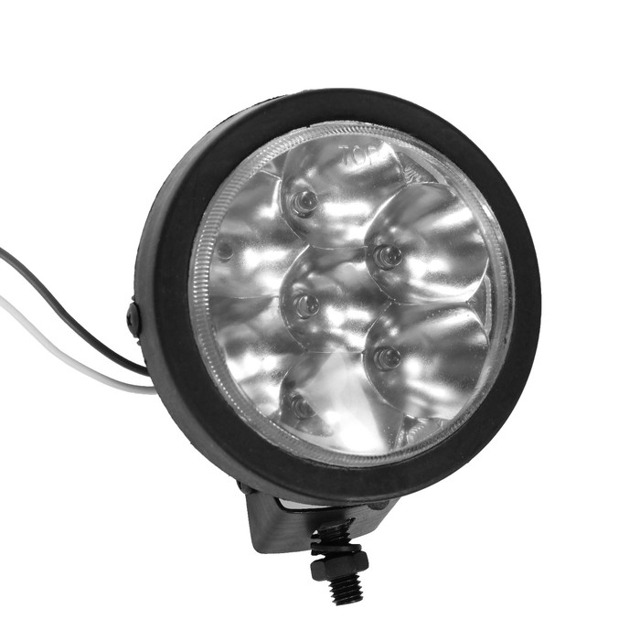 Противотуманная фара d9.5 см, 7 LED, IP65, 12В, стекло белое, комплект 2 шт