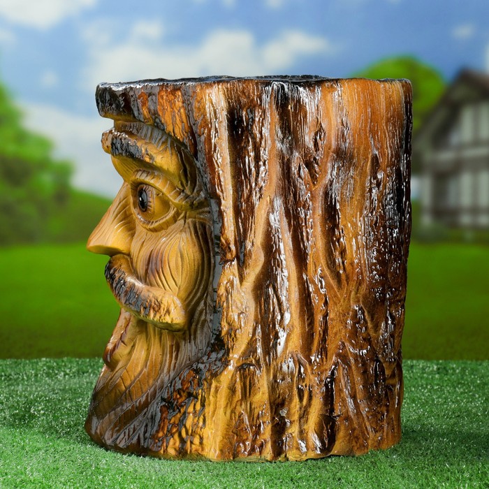 Ваза пень. Пень из цемента. Кашпо в виде пня. Кашпо пенек. Столик из пня.