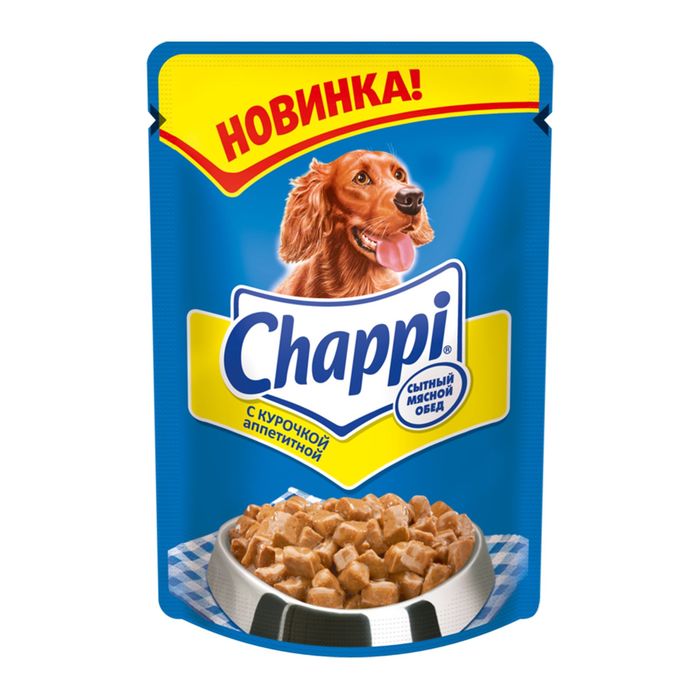 Влажный корм Chappi &quot;Аппетитная курочка&quot; для собак, пауч, 100 г