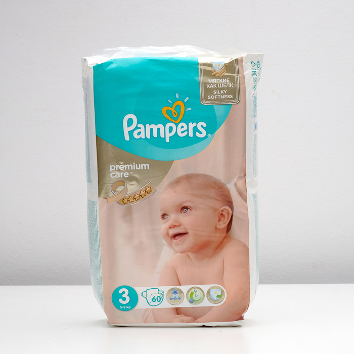 Подгузники Pampers Premium Care, Midi 3 (5-9 кг), 60 шт.