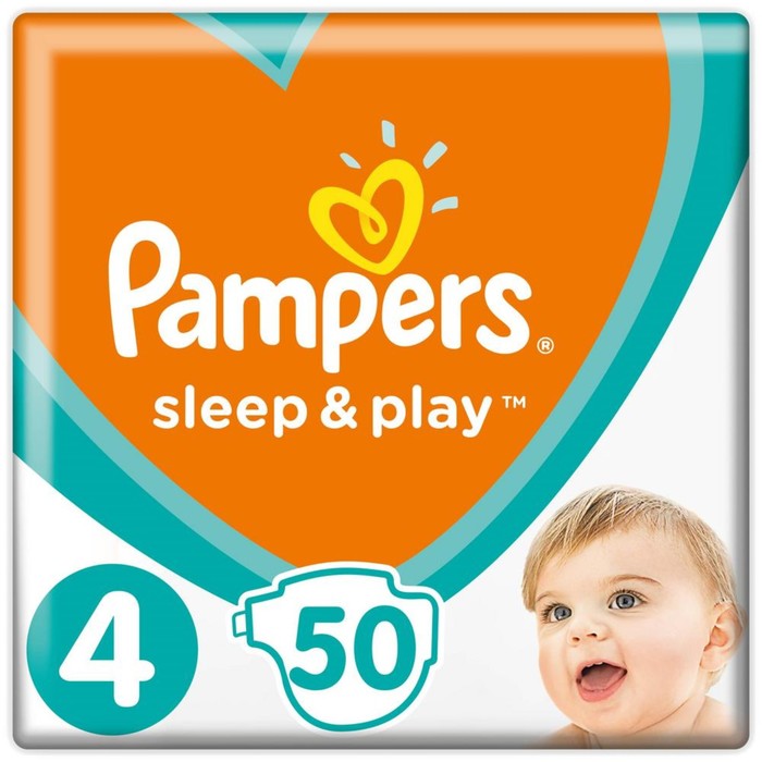 Подгузники Pampers Sleep&amp;Play, Maxi 4 (9-14 кг), 50 шт