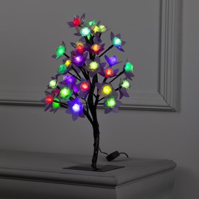 Светодиодный куст улич. 0.3 м, "Роза большая", 32 LED, 220V, моргает RG/RB