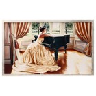 Картина "Девушка и рояль" 66х106см рамка микс - фото 1418294