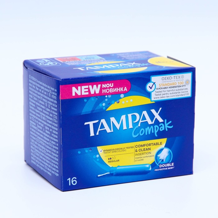 Тампоны с аппликатором Tampax Compak Регуляр Duo, 16 шт