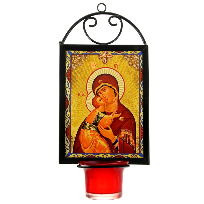 Икона "Божией Матери Владимирской" с лампадой