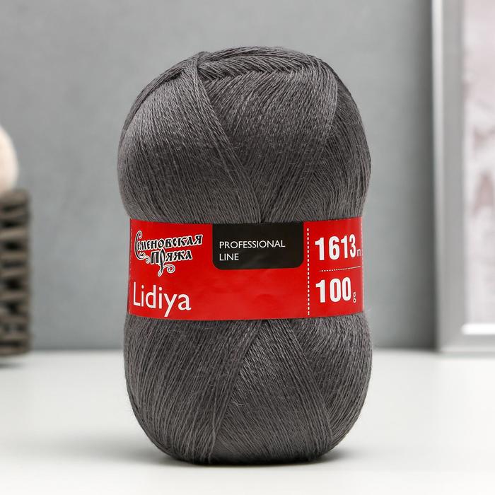 Пряжа Lidiya (ЛидияПШ) 50% шерсть, 50% акрил 1613м/100гр (953 мышиный)