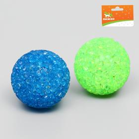 Набор из 2 шариков-погремушек из вспененного пластика, микс цветов