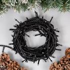 Гирлянда «Нить» 10 м, IP44, тёмная нить, 100 LED, свечение бело-синее, мигание, 220 В 1079991