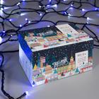 Гирлянда «Нить» 10 м, IP44, тёмная нить, 100 LED, свечение бело-синее, мигание, 220 В 1079991