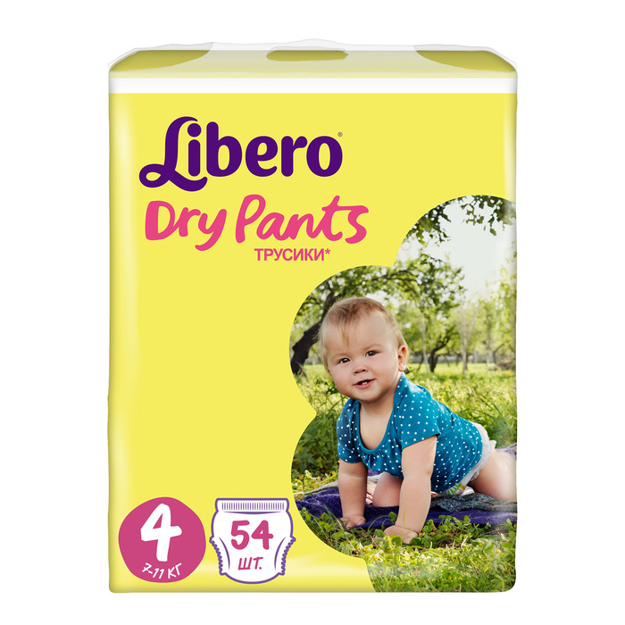 Трусики Libero Dry Pants Maxi 4 (7-11 кг), 54 шт