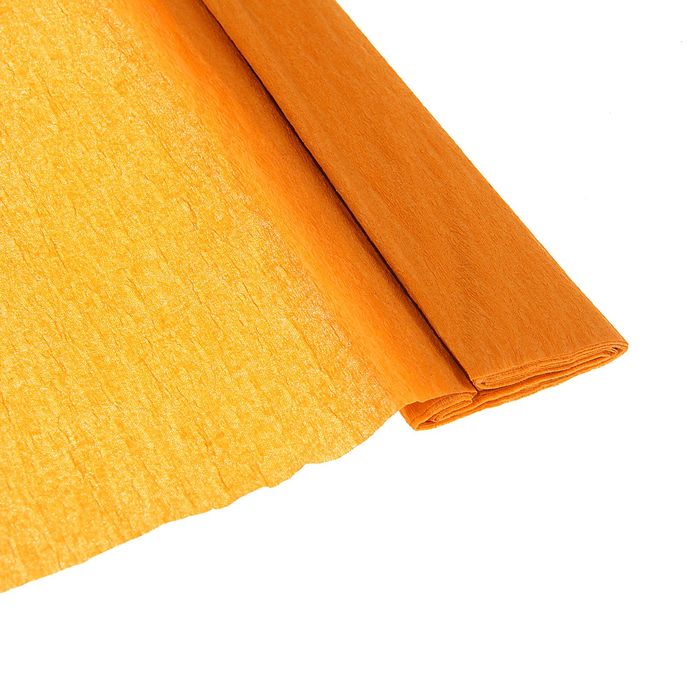Бумага крепированная 50*200см плотность-32 г/м в рулоне Оранжевая (80-15)