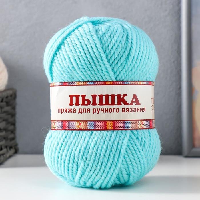 Пряжа &quot;Пышка&quot; 100% импортная п/т шерсть 3-х нит. 110м/100гр (023, бир. св)