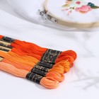Набор ниток мулине «Цветик-Семицветик», 10 ± 1 м, 7 шт, цвет оранжевый спектр - фото 6553908