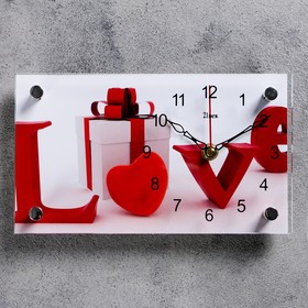 Часы настольные, серия: Интерьер, "Love, подарок", 13х23  см, микс в Донецке