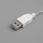 Гирлянда «Нить» 3 м с насадками «Сосульки 7,5 см», IP20, прозрачная нить, 20 LED, свечение мульти (RG/RB), мигание, USB 1080377