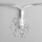 Гирлянда «Нить» 3 м с насадками «Снежинки большие», IP20, прозрачная нить, 20 LED, свечение мульти (RG/RB), мигание, USB 1080373