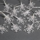 Гирлянда «Нить» 3 м с насадками «Снежинки большие», IP20, прозрачная нить, 20 LED, свечение мульти (RG/RB), мигание, USB 1080373