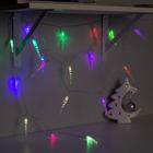 Гирлянда «Нить» 3 м с насадками «Сосульки 7.5 см», IP20, прозрачная нить, 20 LED, свечение мульти, AAх3 1080368