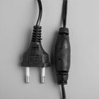 Гирлянда «Нить» 20 м с насадками «Шарики 1.5 см», IP44, тёмная нить, 200 LED, свечение бело-синее, мигание, 220 В 1080046