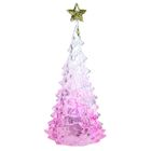 Игрушка световая "Ёлочка со звездой" (батарейки в комплекте) 13,5 см, 1 LED, RGB, РОЗОВАЯ
