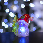 Игрушка световая "Снеговик и елка" (батарейки в комплекте) 1 LED, RGB