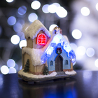 Фигурка светящаяся "Новогодний домик" 9.5 х 7 х 10.5 см, 4 LED