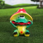 Садовая фигура "Лягушка Гриб", разноцветная, гипс, 29 см - фото 6554073