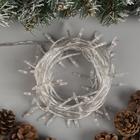 Гирлянда «Нить» 10 м с насадками «Игла», IP20, прозрачная нить, 100 LED, свечение жёлтое, 8 режимов, 220 В 1080525