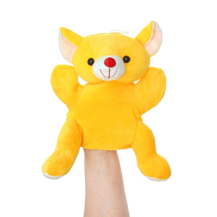 Мягкая игрушка на руку &quot;Мышка&quot; желтый цвет, болтаются лапки