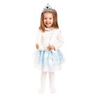 Карнавальный костюм "Снежинка", ободок, жилетка, юбка, 3-6 лет